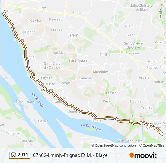 2011 Bus Line Map