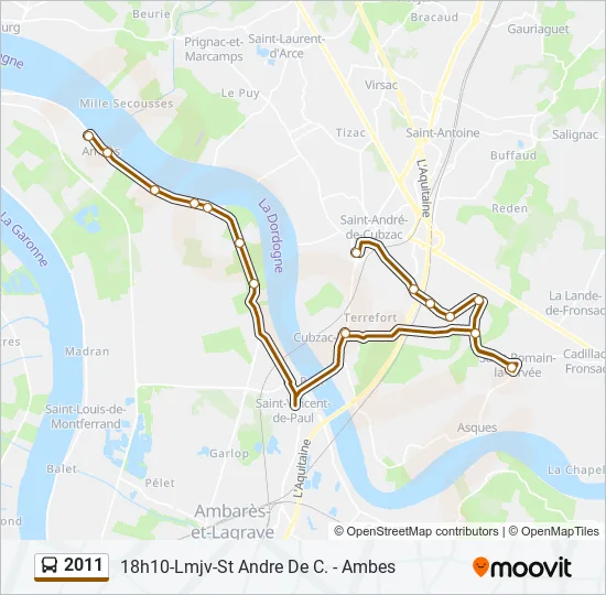 2011 Bus Line Map