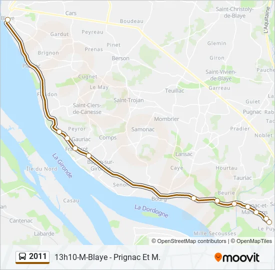 2011 Bus Line Map
