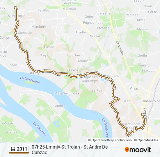 2011 Bus Line Map