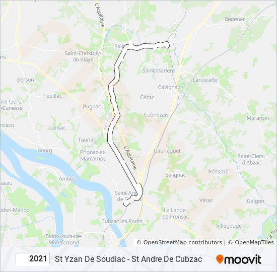 2021 Route: Schedules, Stops & Maps - St Yzan De Soudiac - St Andre De ...