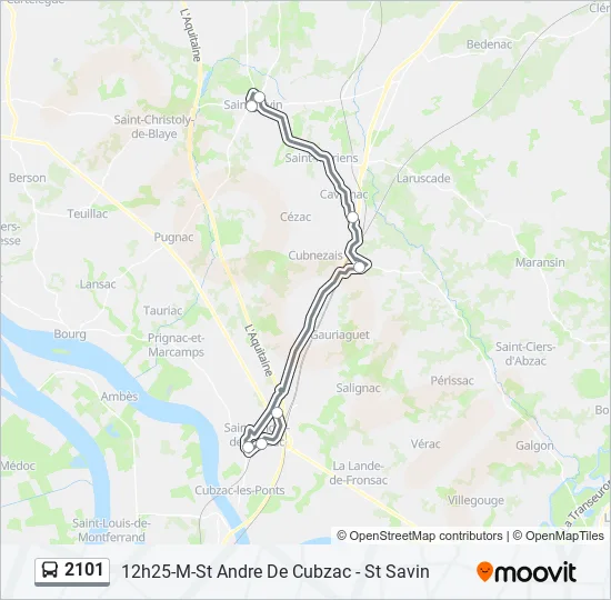 2101 Bus Line Map