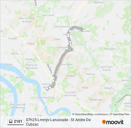 2101 Bus Line Map