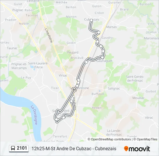 2101 Bus Line Map