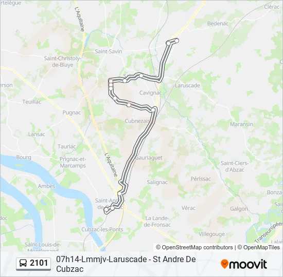2101 Bus Line Map