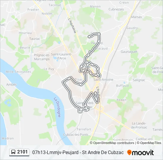 2101 Bus Line Map