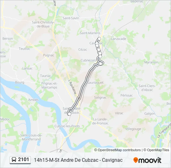 2101 Bus Line Map