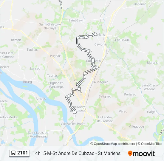 2101 Bus Line Map