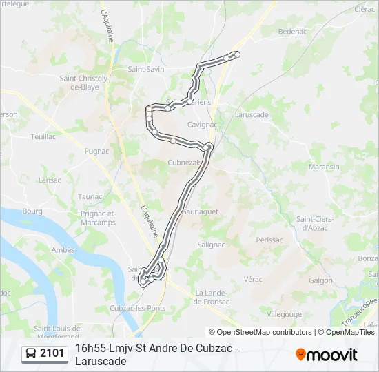 2101 Bus Line Map