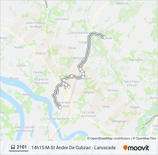 2101 Bus Line Map