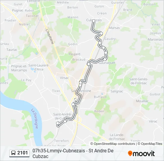 2101 Bus Line Map