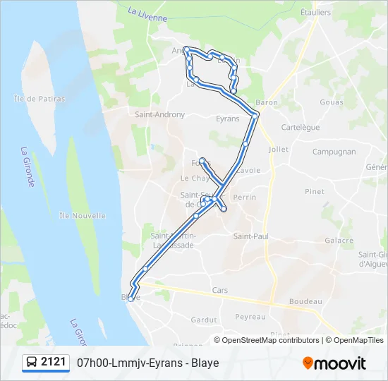 2121 Bus Line Map