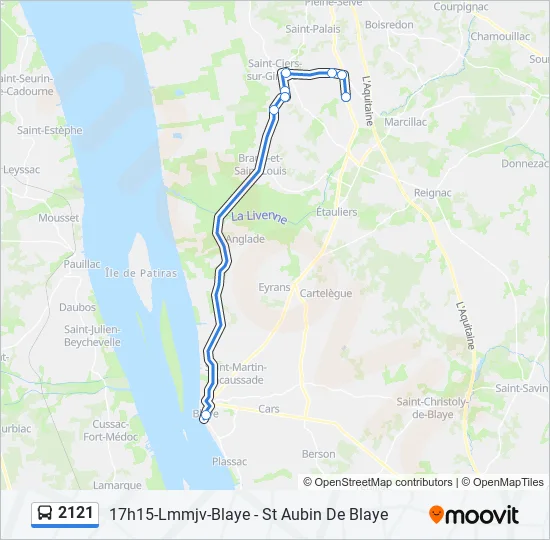 2121 Bus Line Map