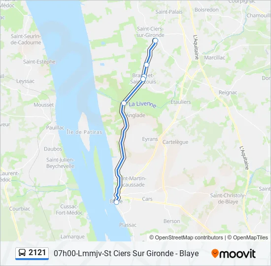 2121 Bus Line Map