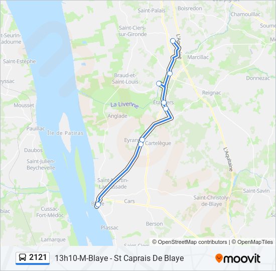 Mapa de 2121 de autobús