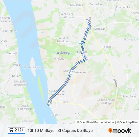 2121 Bus Line Map
