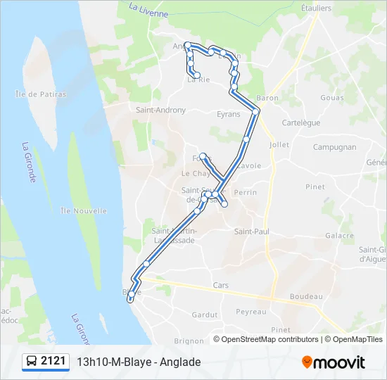 2121 Bus Line Map