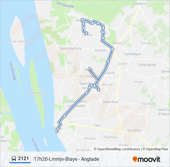2121 Bus Line Map