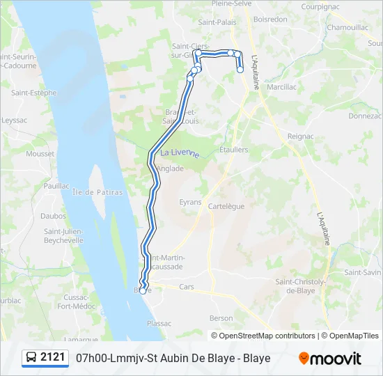 2121 Bus Line Map