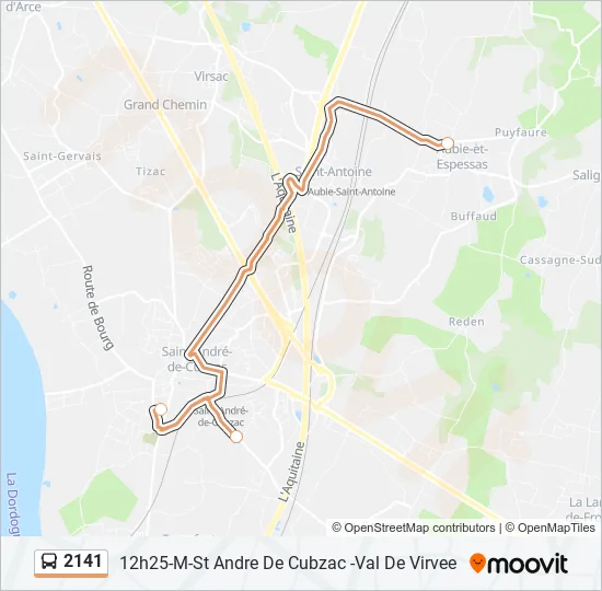 2141 Bus Line Map