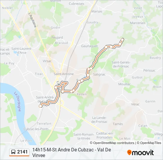 2141 Bus Line Map