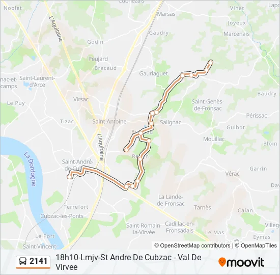 2141 Bus Line Map
