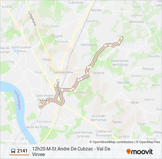 2141 Bus Line Map