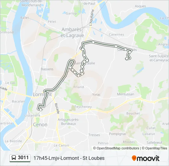 3011 Bus Line Map