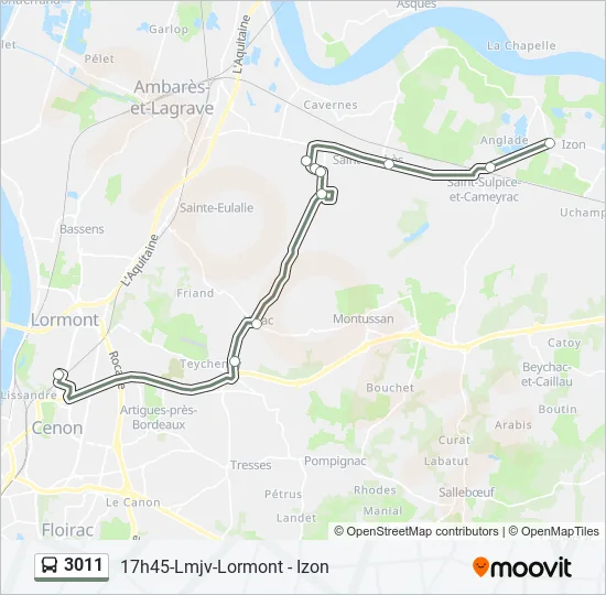 3011 Bus Line Map