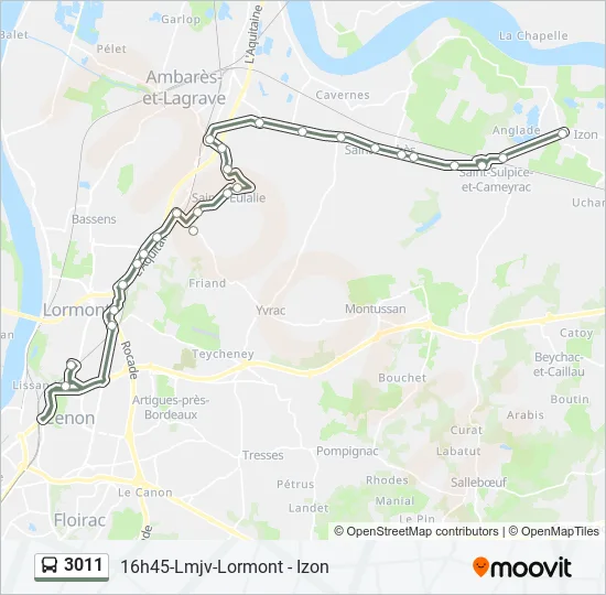 3011 Bus Line Map
