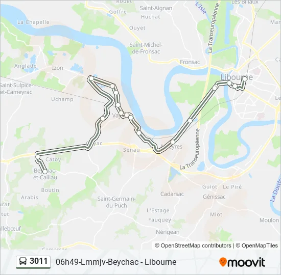 3011 Bus Line Map
