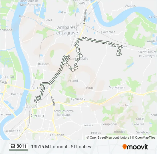 3011 Bus Line Map