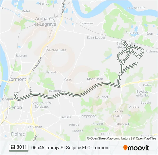 3011 Bus Line Map