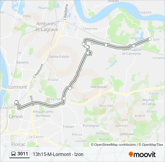 3011 Bus Line Map