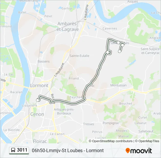 3011 Bus Line Map