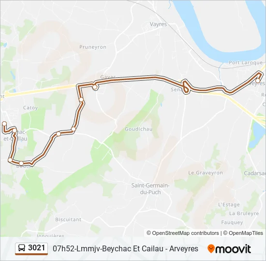 3021 Bus Line Map