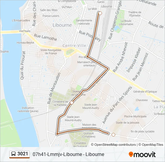 3021 Bus Line Map