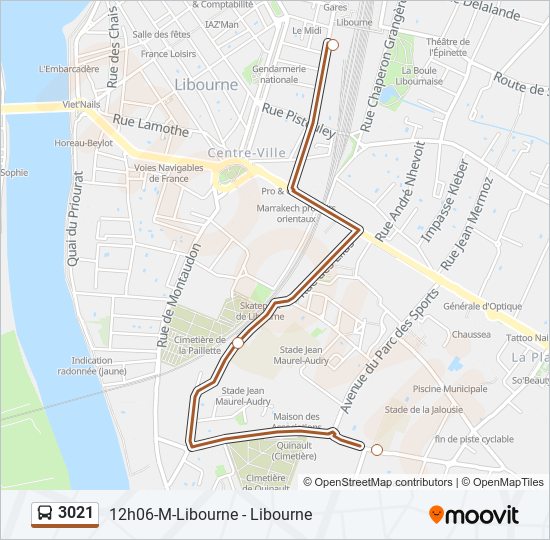 3021 bus Line Map