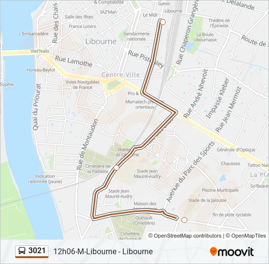 3021 Bus Line Map