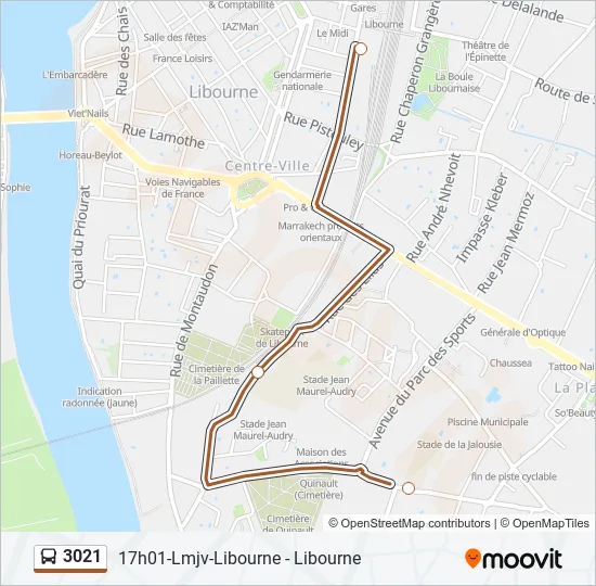 3021 Bus Line Map