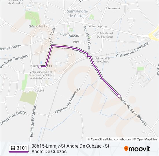 3101 bus Line Map