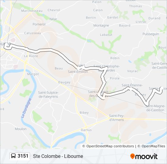 3151 bus Line Map