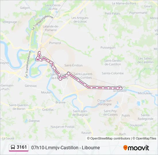 3161 Bus Line Map