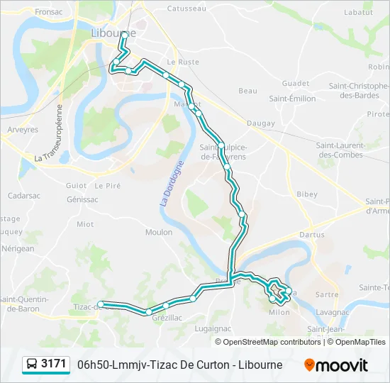 3171 Bus Line Map