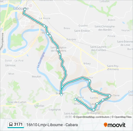 3171 Bus Line Map