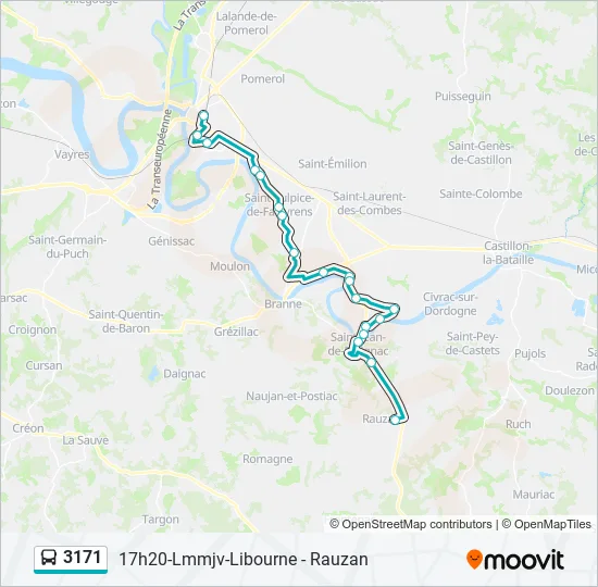 3171 Bus Line Map