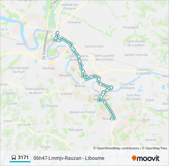 3171 Bus Line Map