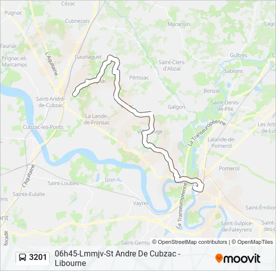 3201 Bus Line Map
