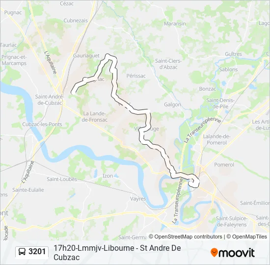 3201 Bus Line Map