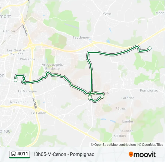 4011 Bus Line Map